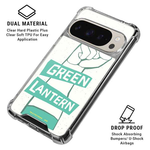 DC Comics Green Lantern Power Fist Pixel 9/9 Pro Clear Case